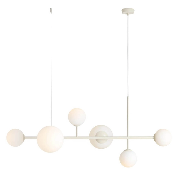 Zwisowa lampa molekułowa Dione 1092K9 Aldex kule białe kremowe