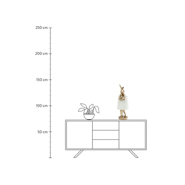Biurkowa lampka stołowa Rabbit Kare 61598 złota biała