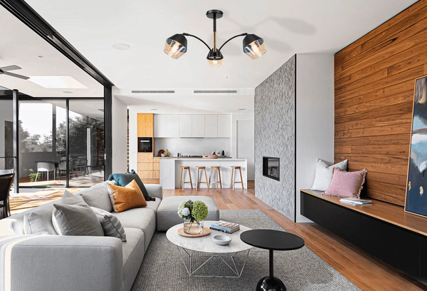 Nowoczesna lampa sufitowa 2202/3 BL TR szklana czarna złota