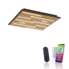 Sufitowa lampa sterowana pilotem Q-AKUSTIK brązowa 6423-79 1xLED 35W 2700-5000K kwadratowa