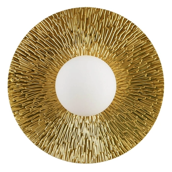 Kinkiet ścienny do salonu SUN ST-FB230946-D40 okrągły biały złoty