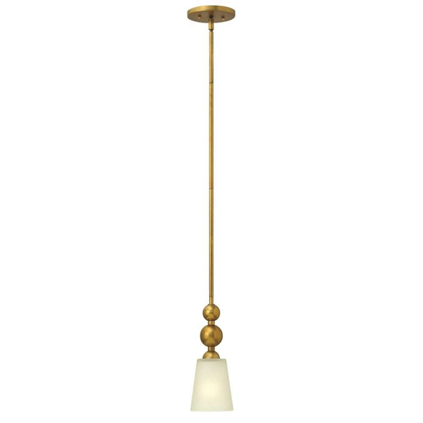 LAMPA wisząca HK-ZELDA-P-A-VS Elstead HINKLEY zwis szklana OPRAWA retro ZWIS podłużny mosiądz biały