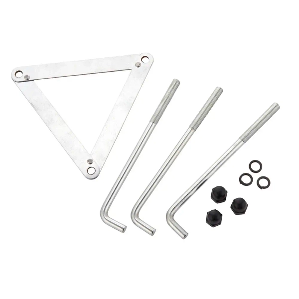 Element montażowy do słupków LOUVRE 81014 metalowy srebrny