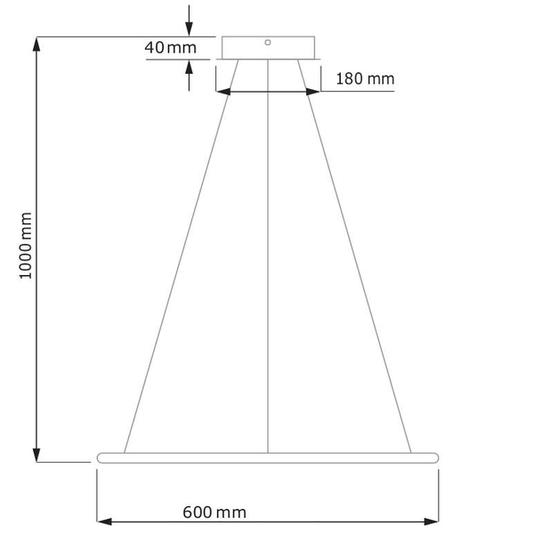 LAMPA wisząca SLIM/000061/4000/W MDECO metalowa OPRAWA okrągł ZWIS LED 32W 4000K ring do biura biały