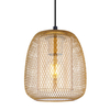 Salonowa lampa wisząca Amiria PND-28612-GD-AMB Italux klatka złoty