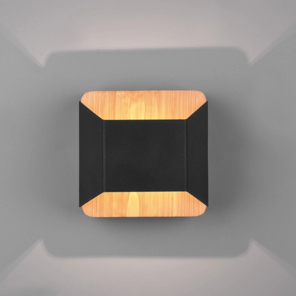 Naścienna lampa ARINO 224810132 LED 4,3W 3000K do jadalni czarny drewniany