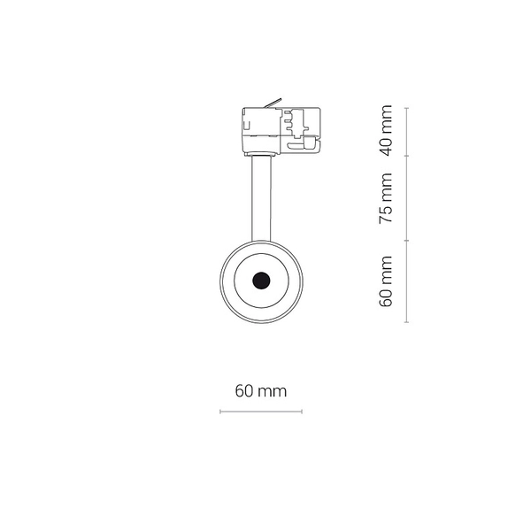 Reflektorowa LAMPA sufitowa MILO 8763 Nowodvorski okrągła OPRAWA metalowa LED 15W 4000K do systemu szynowego 3 - fazowego czar