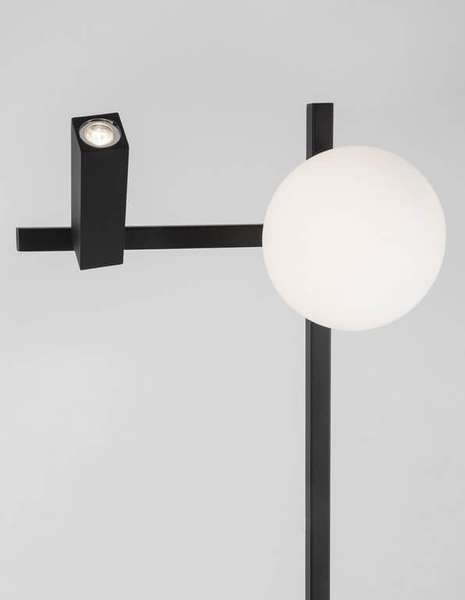 Regulowana lampa podłogowa Ubeda LED 9W 3200K do salonu czarna biała