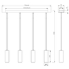 Wisząca lampa loftowa VANTOS DL432312400 Trio tubki do jadalni czarny