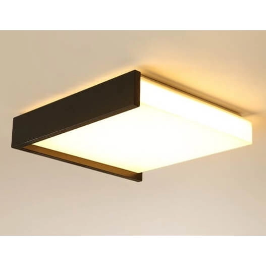 Kwadratowy plafon salonowy CGQUER40 LED 44W do holu czarny