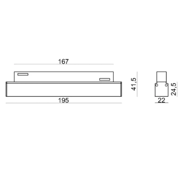 Oprawa szynowa Magneto Abigali LWQ-M07S LED 24W ściemnialna czarna