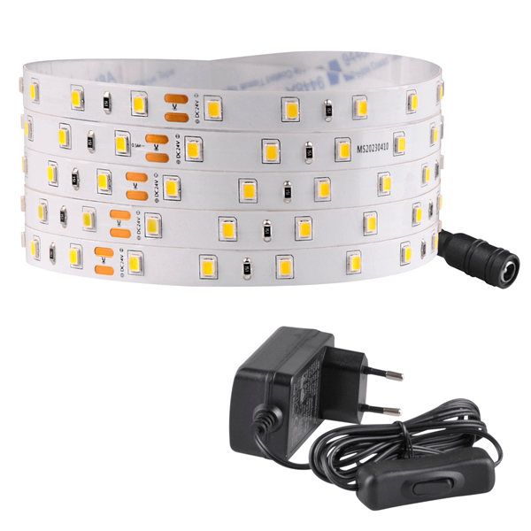 Zestaw taśma LED + zasilacz + włącznik 324160 LED 9W 4000K biała