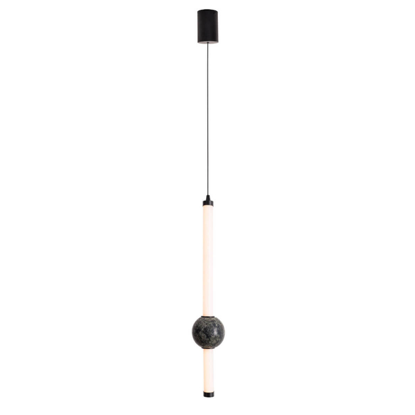 Wisząca lampa kamienna VERDES P0611 LED 10W 3000K tuba czarna