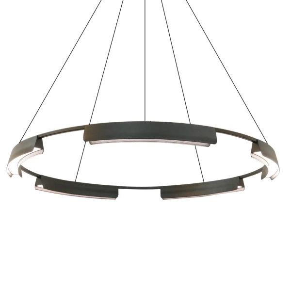 Pierścieniowy żyrandol Tura LP-9786/1P 60cm BK LED 36W CCT ring czarny