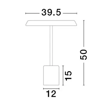 Lampka nocna do sypialni FOVENTO LE45444 LED 17W 3000K grzybek biały