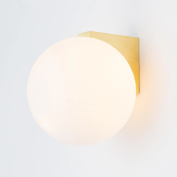 Kinkiet Aloe 10525 Nowodvorski IP44 kula bańka metal szkło biały mosiądz