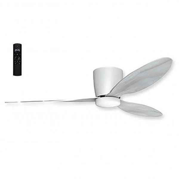 Lampa sufitowa z wentylatorem VENETI AZ4447 LED 18W 3000-5500K pilot biały