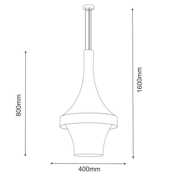 Regulowana lampa wisząca Dota 5035 LED 26W 3000K podwójna bawełna beżowa