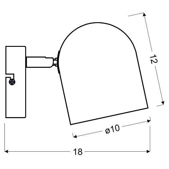 Kinkiet ścienny AZURO 91-63243 regulowana metalowy reflektorek biały