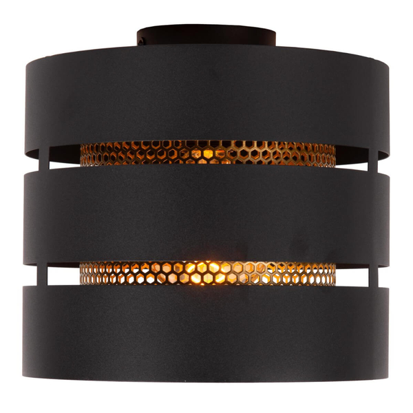 Metalowa lampa sufitowa Rosas 21133/01/30 ażurowa czarna złota