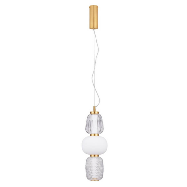 Nowoczesna lampa zwisająca ARROYOS LE44495 LED 28W 3000K biały złoty