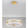 Dekoracyjna lampa wisząca MAYO LE44224 LED 45W 3500K ring szklana złota
