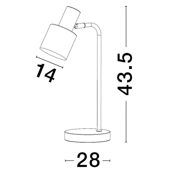 Gabinetowa lampa stołowa Fresnillo LE43442 złota czarna
