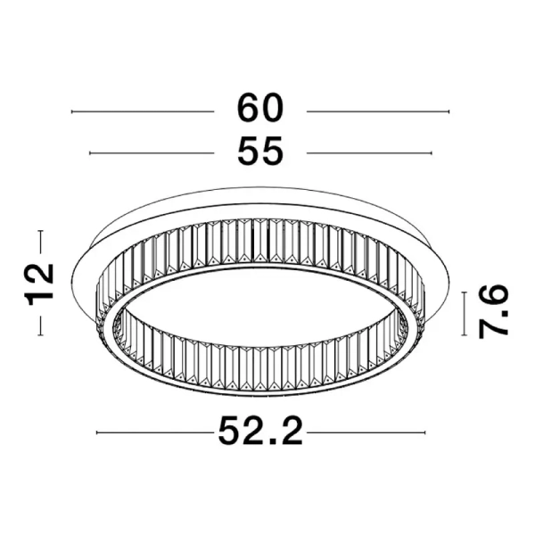 Natynkowa lampa sufitowa BAUTA LE42919 do salonu LED 40W srebrna