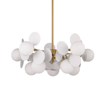 Regulowana lampa wisząca CHIC biała złota ST-DL-2969P-5 10xG9 5W
