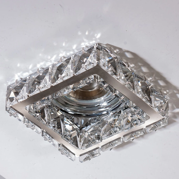 Lampa podtynkowa Ester AZ4410 do salonu z kryształkami chrom