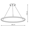 Zwisająca lampa Ring LP-909/1P L BK CCT LED 22W 3000-6000K czarna