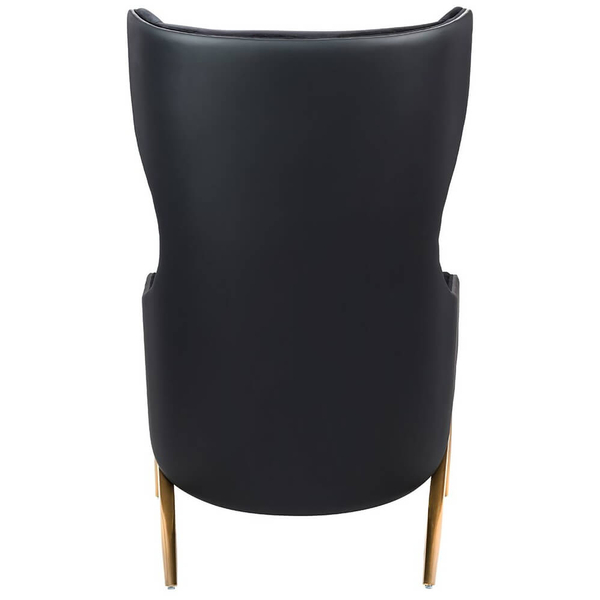 Elegancki fotel z ekoskóry Hampton Velvet MSE011000304.E43V41 czarny złoty