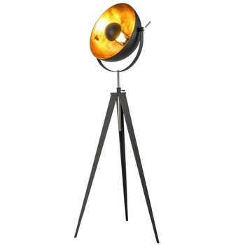 Podłogowa stojąca lampa Bowy 40150145X loftowa czarna złota
