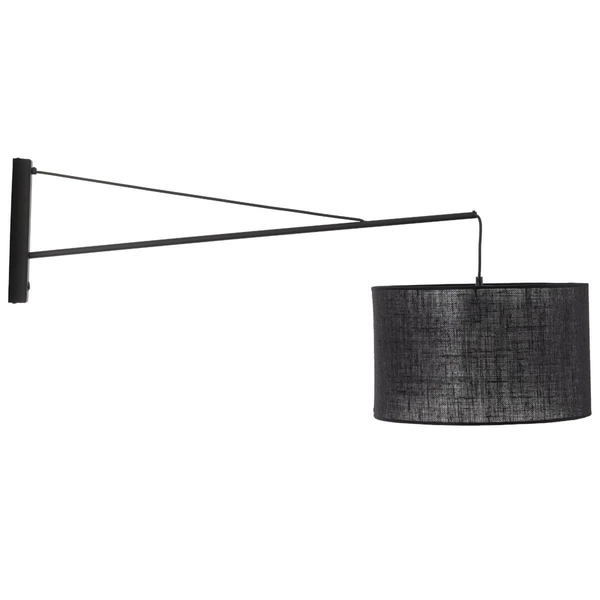 Lampa ścienna do sypialni Glorii 6639 z abażurem loft czarna