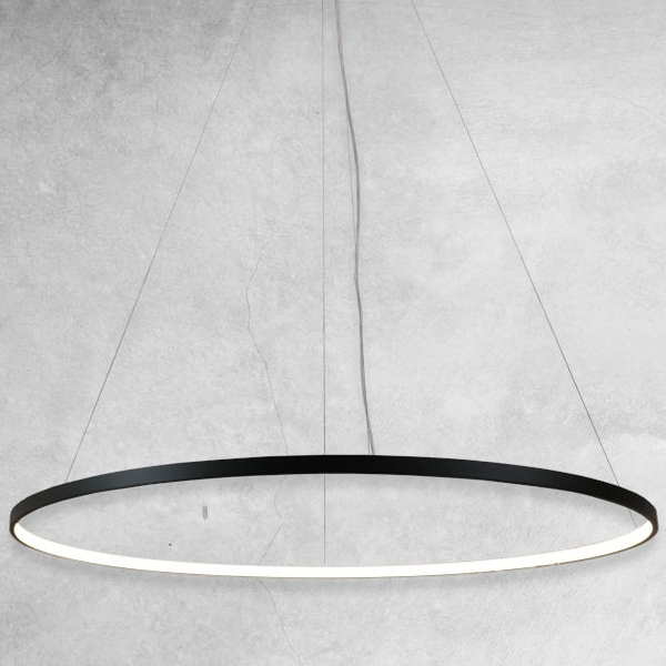 Ledowa lampa wisząca Agari 51W 3000K czarny zwis nad wyspę