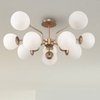 Kulista lampa wisząca Erich MOD221PL-10G molekuły mosiądz