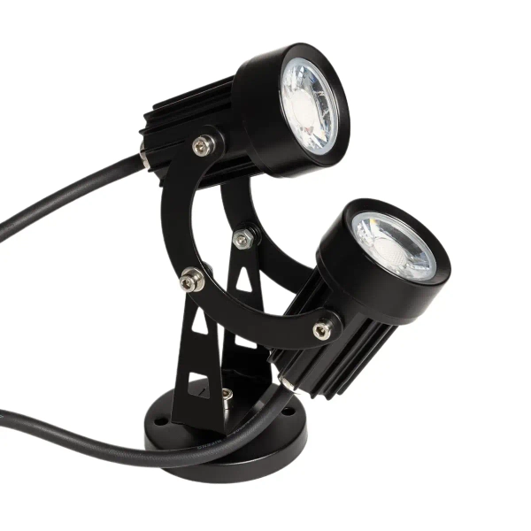 Lampa podwójna ogrodowa Luigi ABR-ROLX2 LED 6W 2700K IP65 ruchoma czarna
