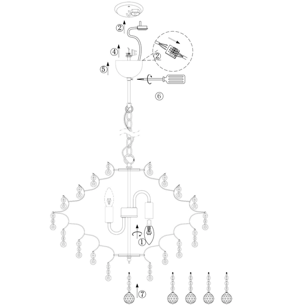 LAMPA wisząca HIDDEN GEM 107415 Markslojd kryształowa OPRAWA zwis glamour crystal przezroczysty przydymiony