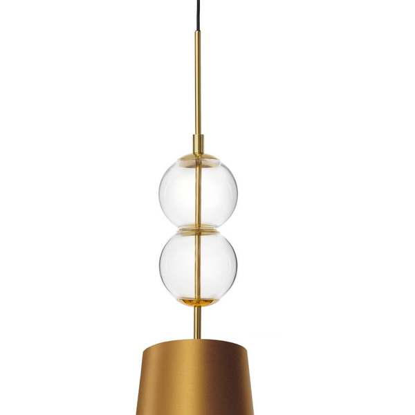 Wisząca lampa glamour COCO 11100105 złota ze szklanymi kulkami