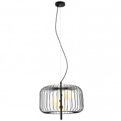 LAMPA wisząca DAREN MDM-3936/3 BK Italux metalowa OPRAWA zwis klatka druciana czarna