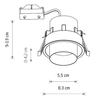 Lampa sufitowa okrągła Mono Slide 10795 Nowodvorski podtynkowa oczko biała