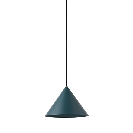 Zielona lampa wisząca Zenith 7998 trójkątny zwis salonowy metalowy