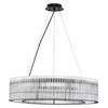 Liniowa lampa wisząca Actun LE43343 glamour czarna przezroczysta