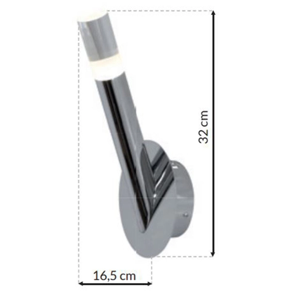 Kinkiet LAMPA ścienna ICE ML178 Milagro metalowa OPRAWA LED 5W 4000K tuba chrom