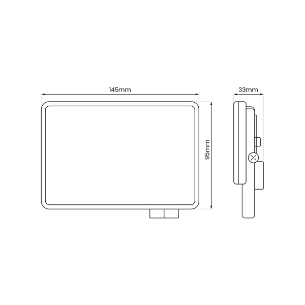 Ogrodowy naświetlacz EKN9015LED 30W zewnętrzny czarny