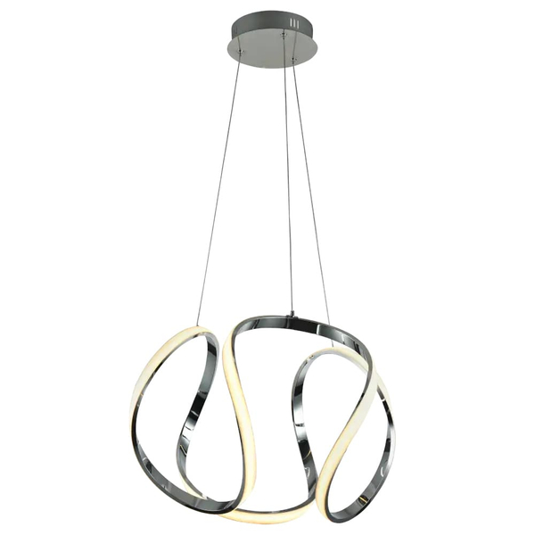 Designerska lampa wisząca Tokyo P01663CH Cosmolight LED 44W 3000K metal biała srebrna