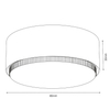 Salonowy downlight Drop 1260 Shilo okrągły metalowy czarny biały