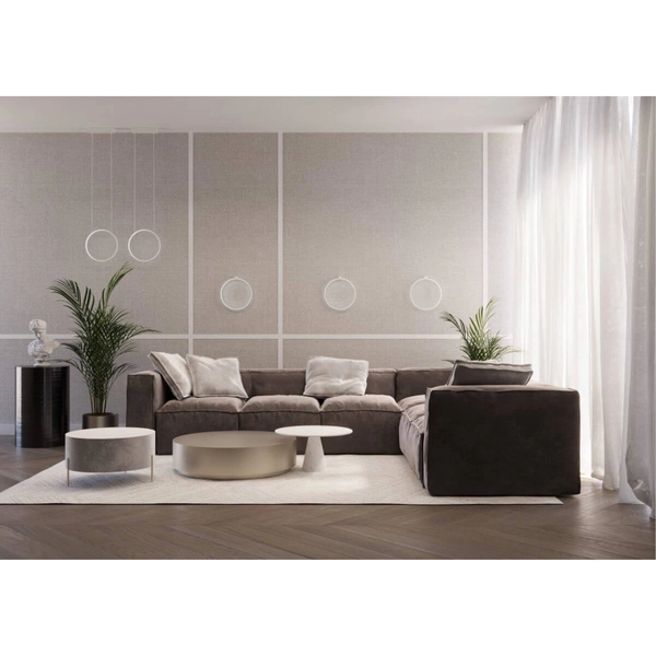 Okrągła lampa wisząca Agaro 5309 Shilo LED 9W 4000K salonowa metalowa biała