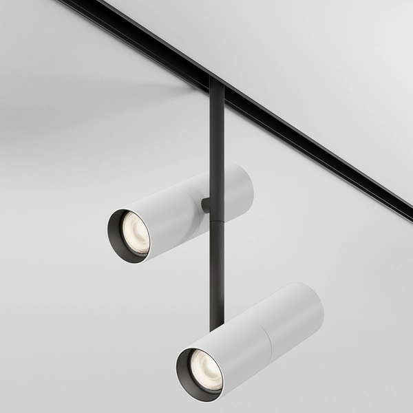 Lampa do szyn magnetyczna Elti TR005-2-2X12W3K-BW LED 24W 3000K tuba biała czarna