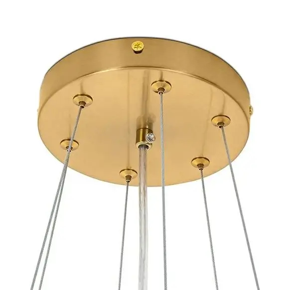 Szklana lampa wisząca ROCH MSE1501100445 Moosee pióra do salonu złota